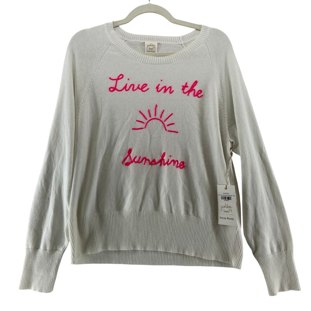 Golden Sun Vacay‎ Ready Sunshine Sweater Size M/L NWT